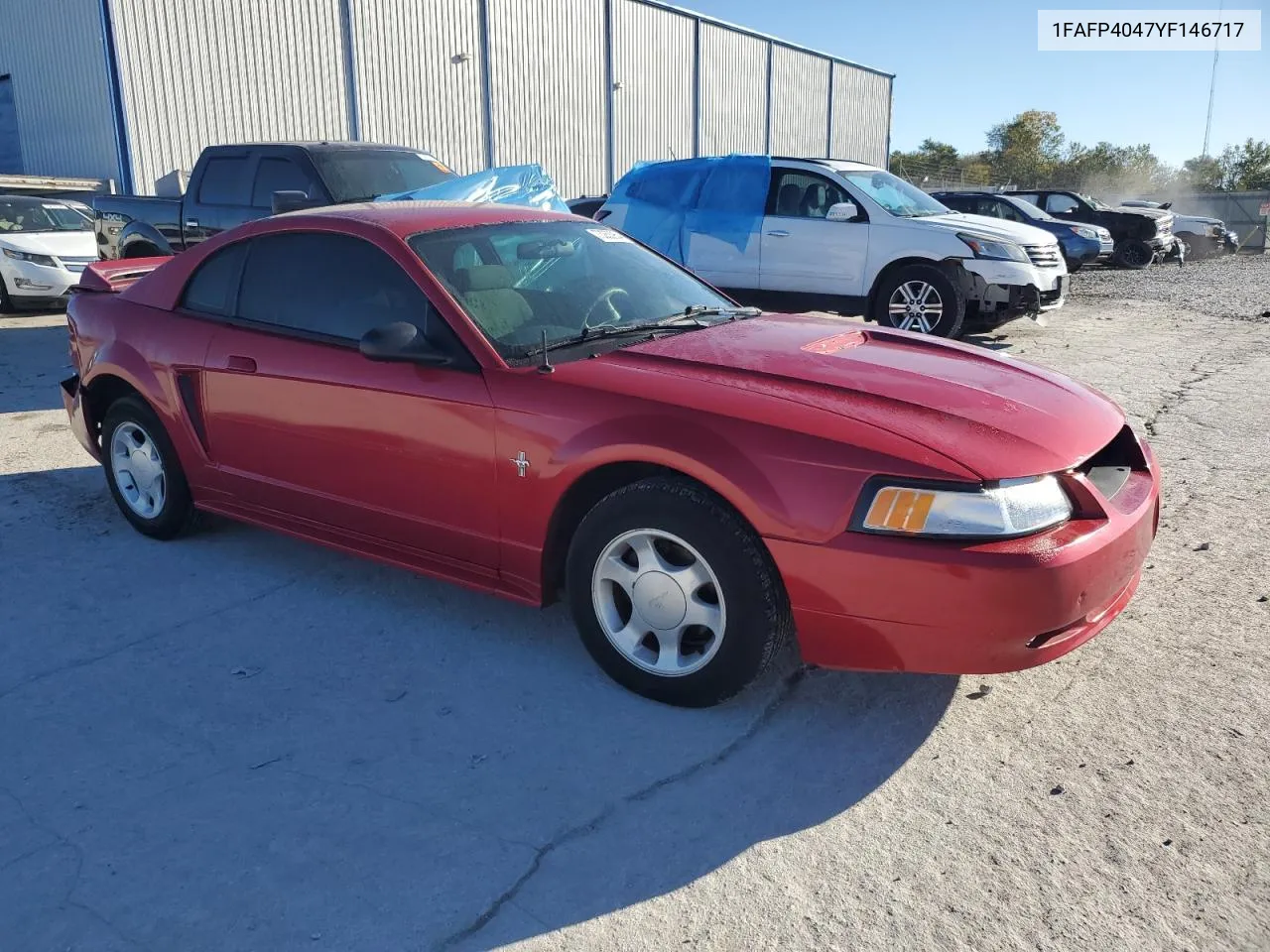 2000 Ford Mustang VIN: 1FAFP4047YF146717 Lot: 73353954