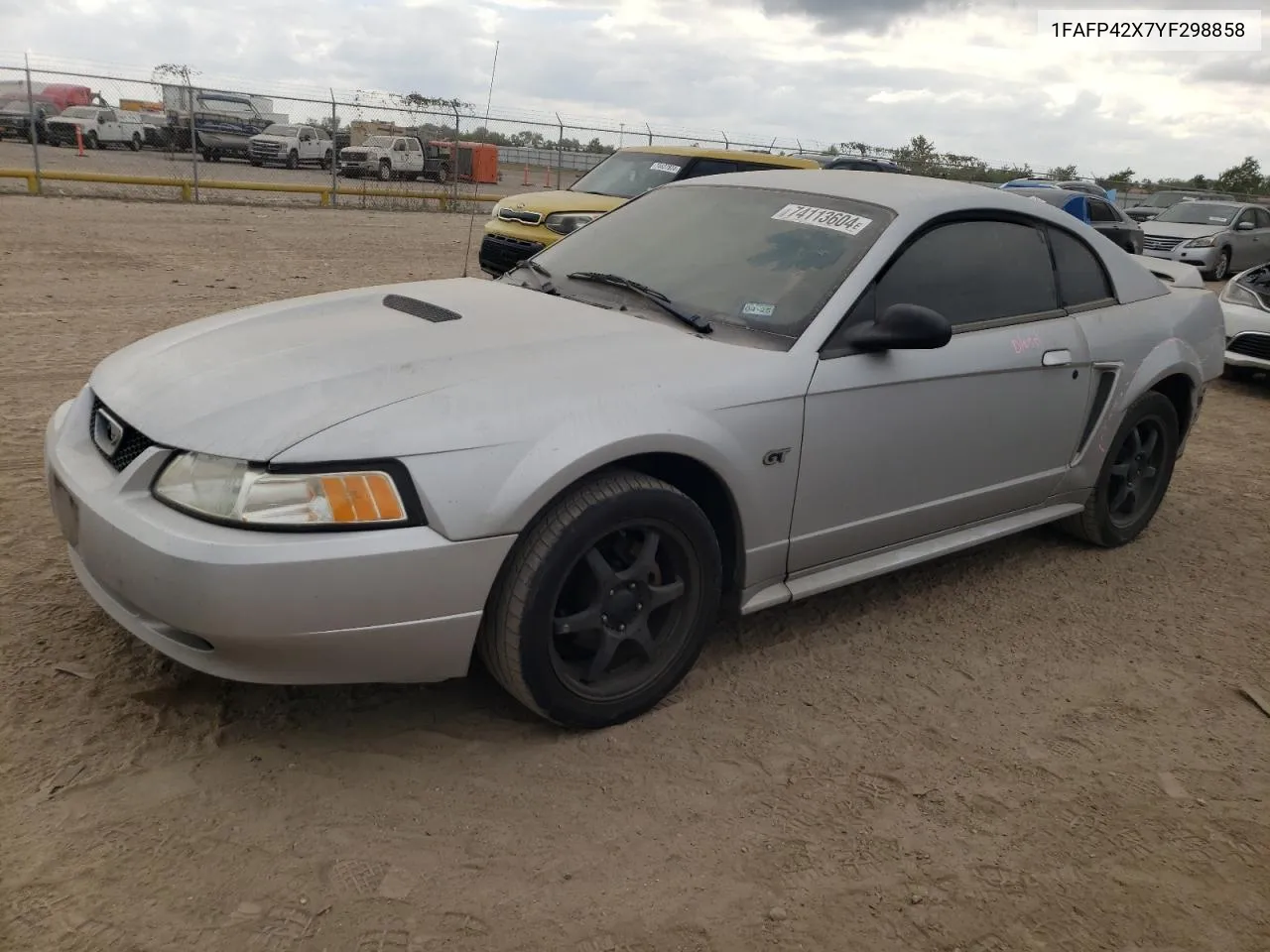 2000 Ford Mustang Gt VIN: 1FAFP42X7YF298858 Lot: 74113604