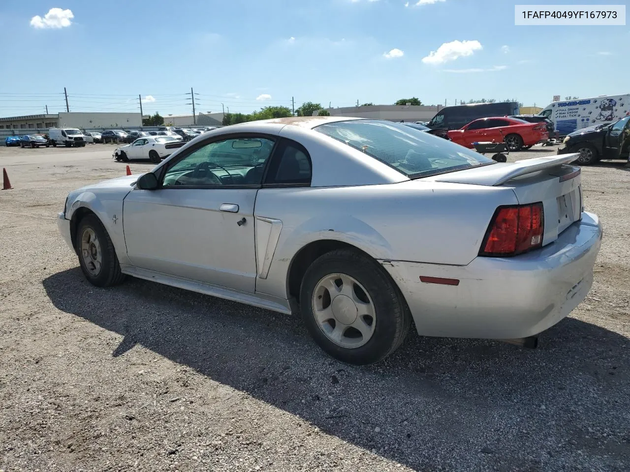 2000 Ford Mustang VIN: 1FAFP4049YF167973 Lot: 74176114