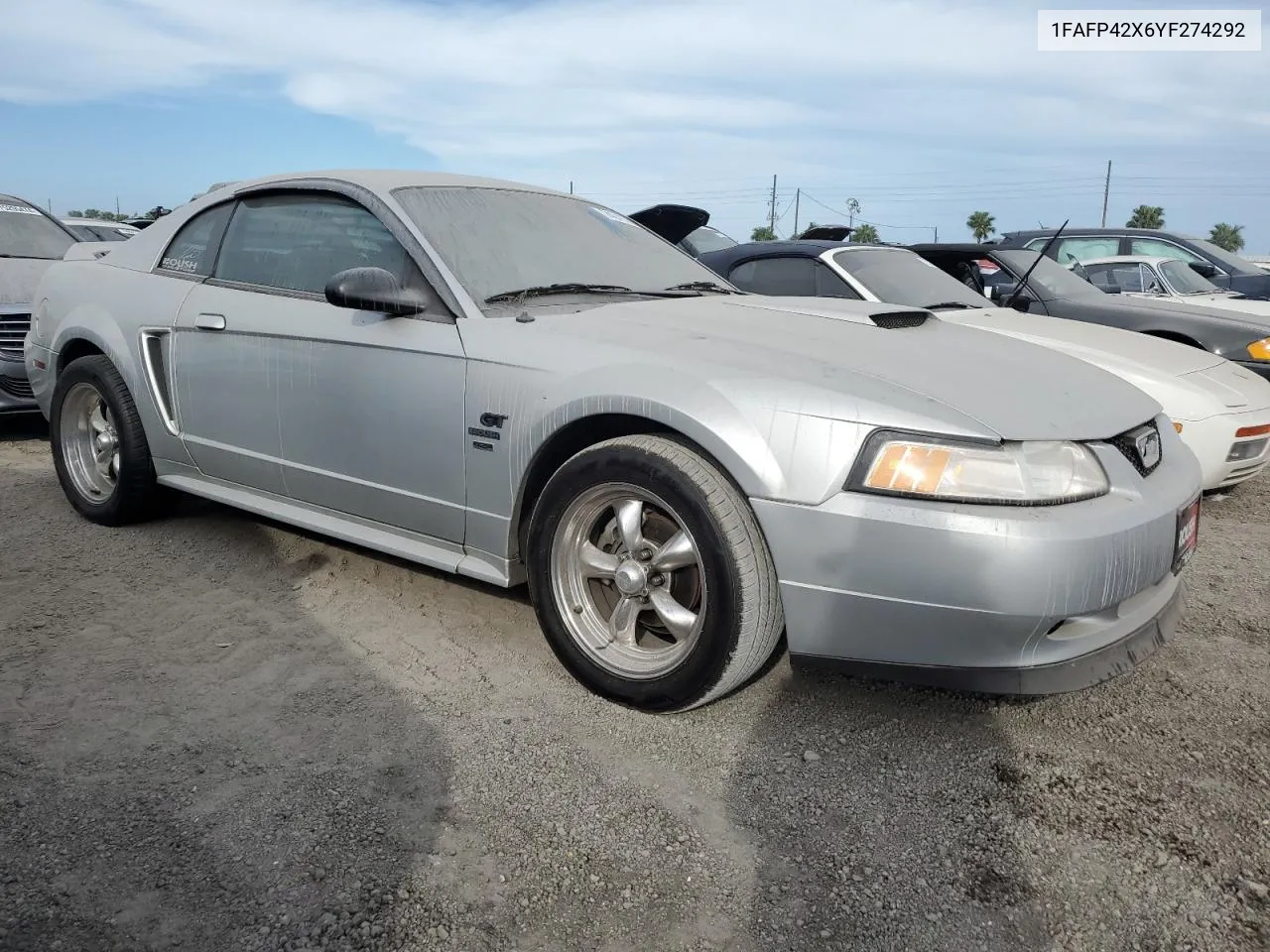 2000 Ford Mustang Gt VIN: 1FAFP42X6YF274292 Lot: 74243744