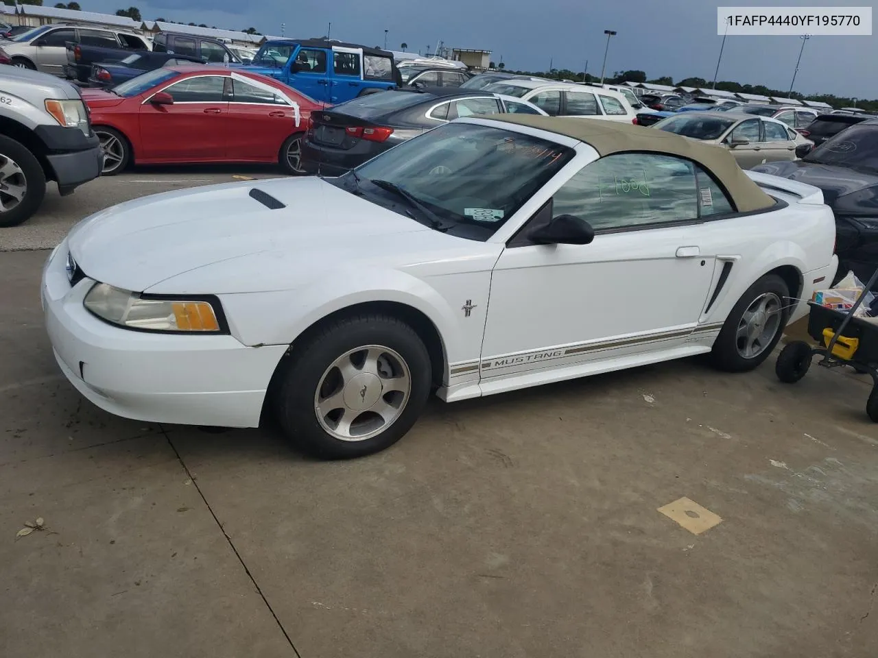 2000 Ford Mustang VIN: 1FAFP4440YF195770 Lot: 74608414