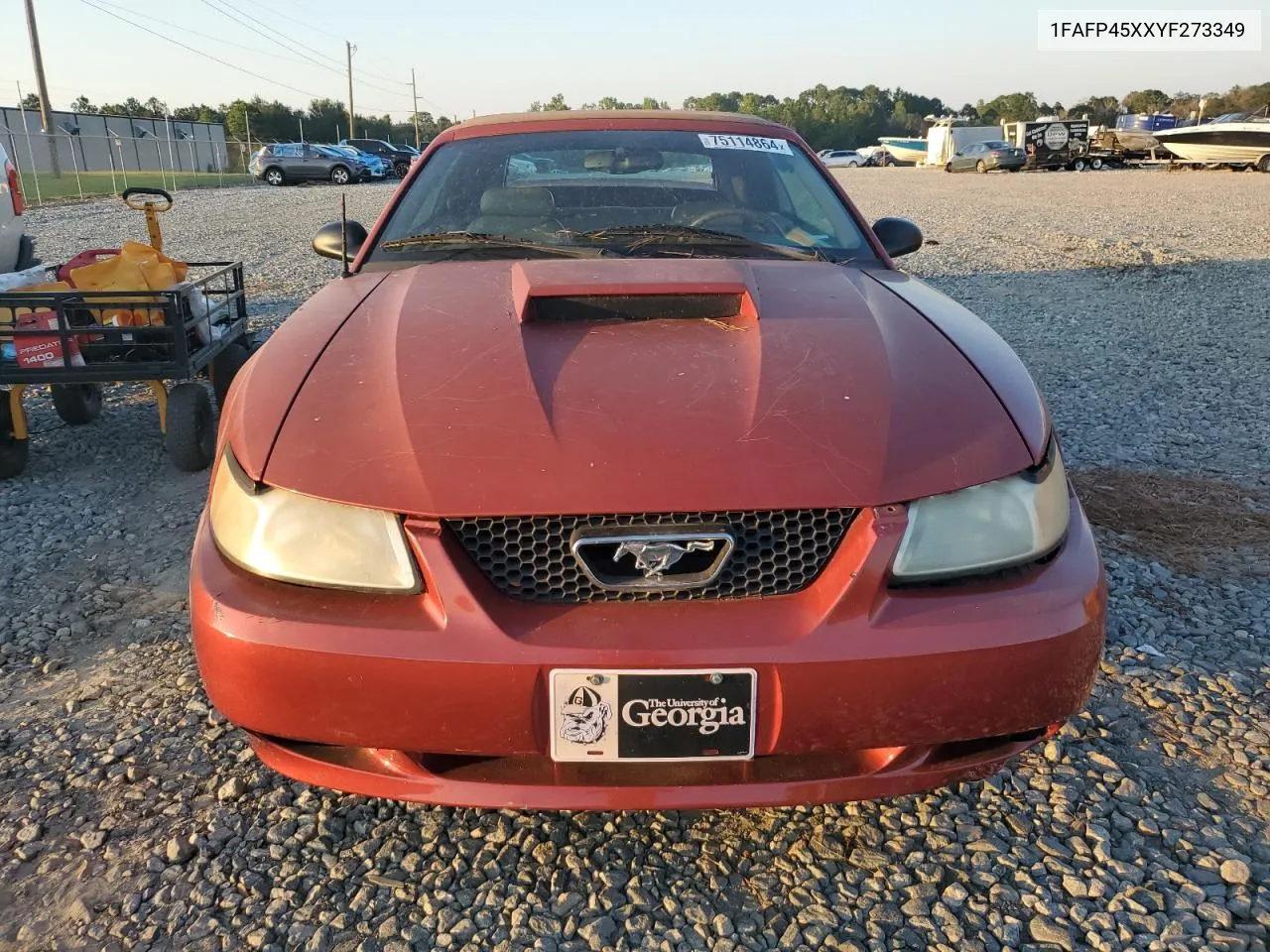 2000 Ford Mustang Gt VIN: 1FAFP45XXYF273349 Lot: 75114864