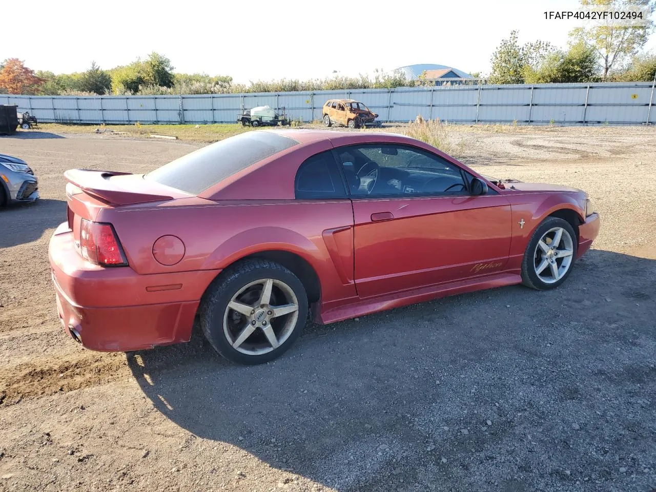 2000 Ford Mustang VIN: 1FAFP4042YF102494 Lot: 75202194