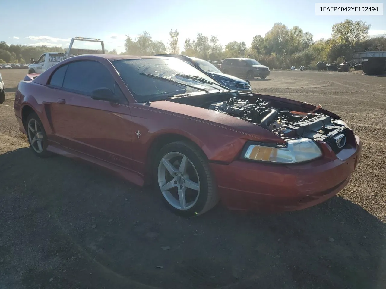 2000 Ford Mustang VIN: 1FAFP4042YF102494 Lot: 75202194