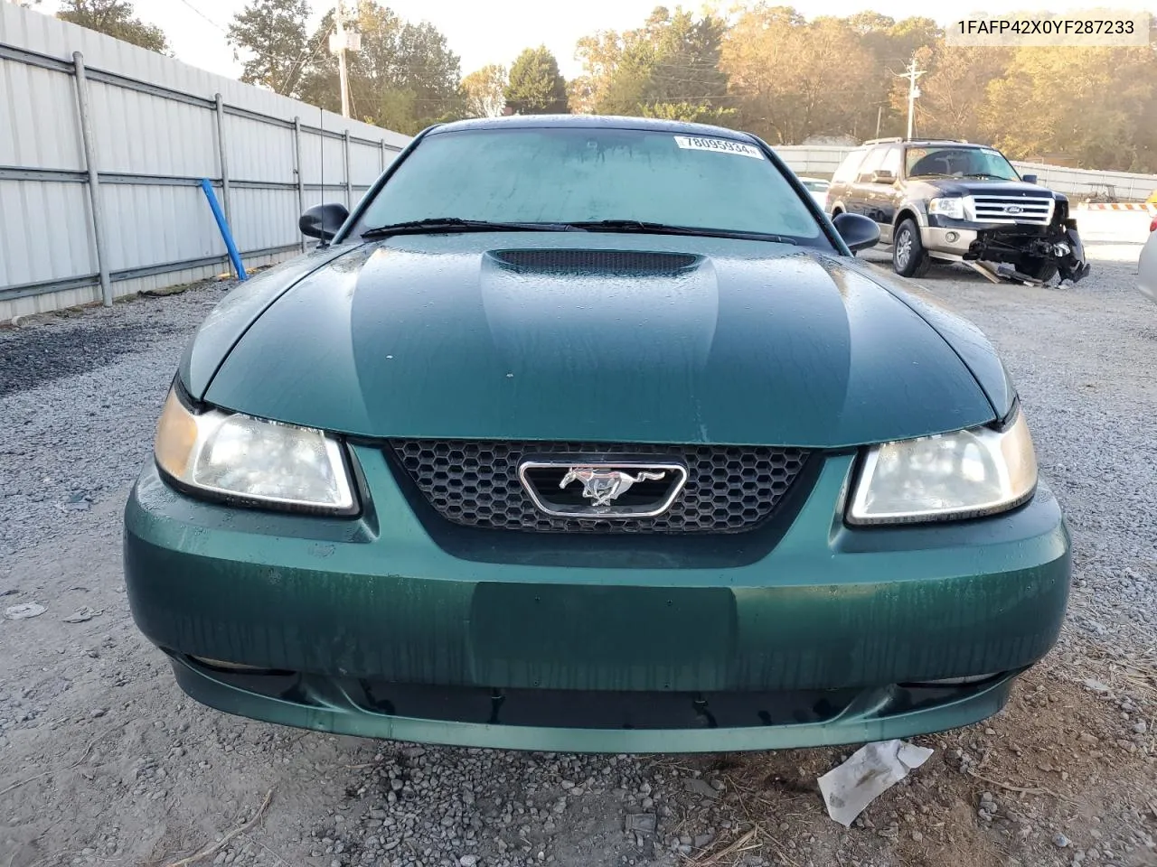 2000 Ford Mustang Gt VIN: 1FAFP42X0YF287233 Lot: 78095934