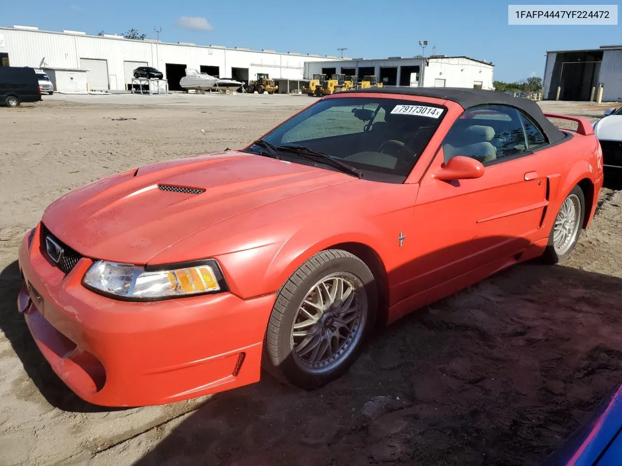 2000 Ford Mustang VIN: 1FAFP4447YF224472 Lot: 79173014