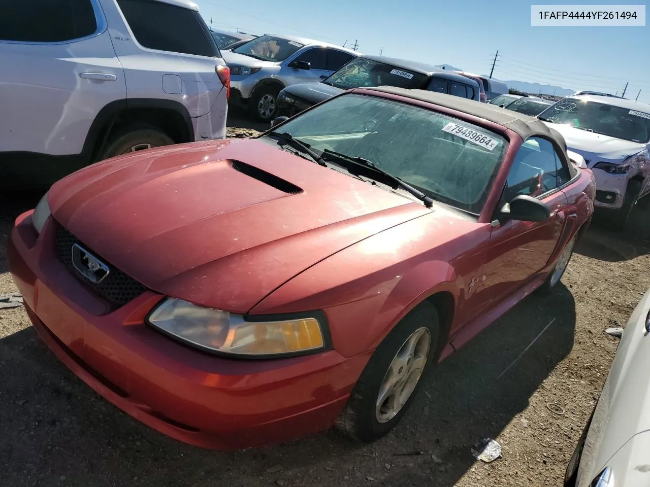 2000 Ford Mustang VIN: 1FAFP4444YF261494 Lot: 79489664