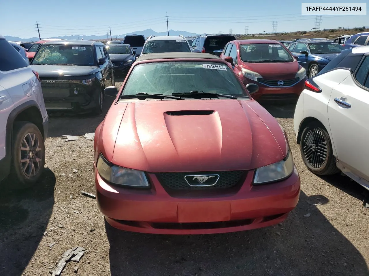 2000 Ford Mustang VIN: 1FAFP4444YF261494 Lot: 79489664