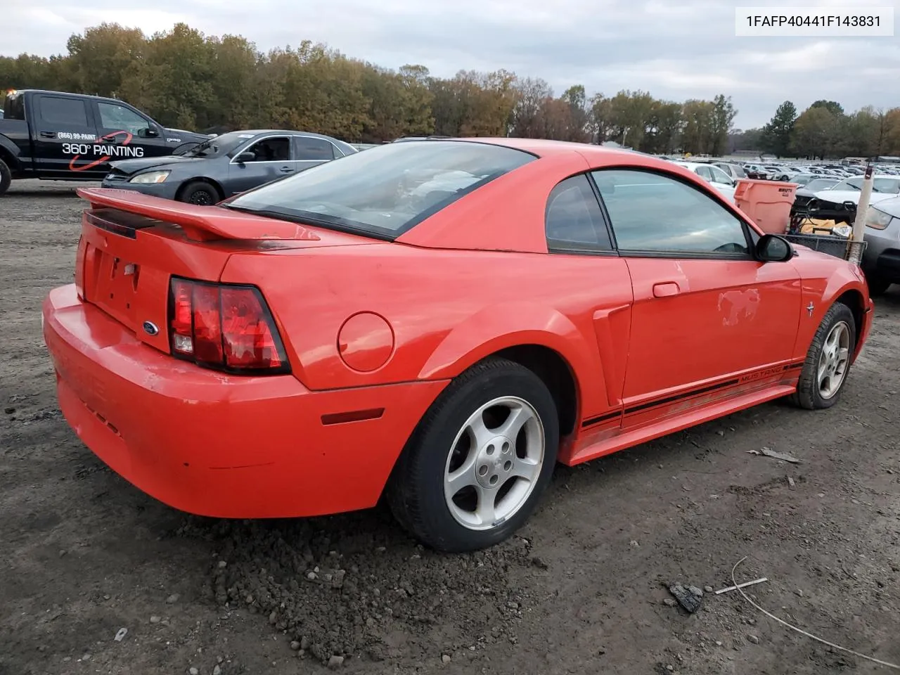 2001 Ford Mustang VIN: 1FAFP40441F143831 Lot: 61983444