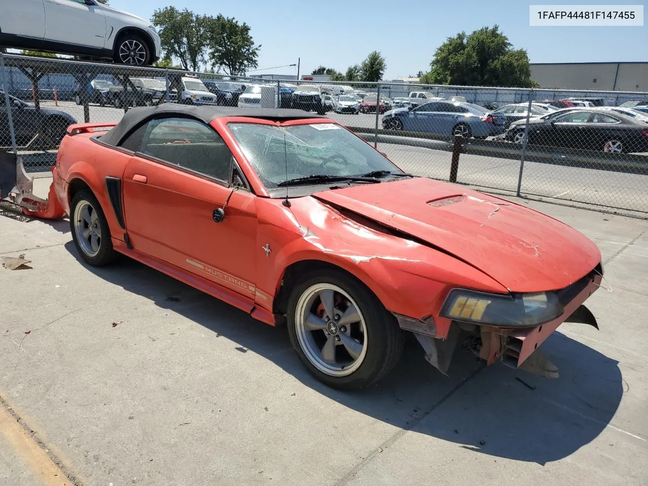 2001 Ford Mustang VIN: 1FAFP44481F147455 Lot: 63984744