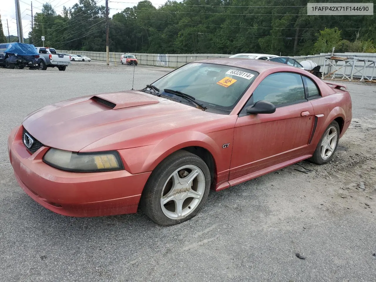 2001 Ford Mustang Gt VIN: 1FAFP42X71F144690 Lot: 68320114