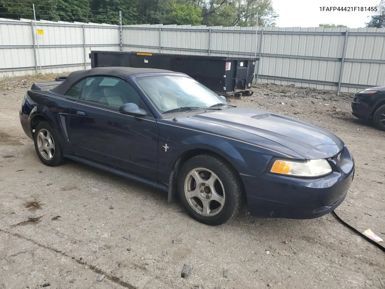 2001 Ford Mustang VIN: 1FAFP44421F181455 Lot: 70586154