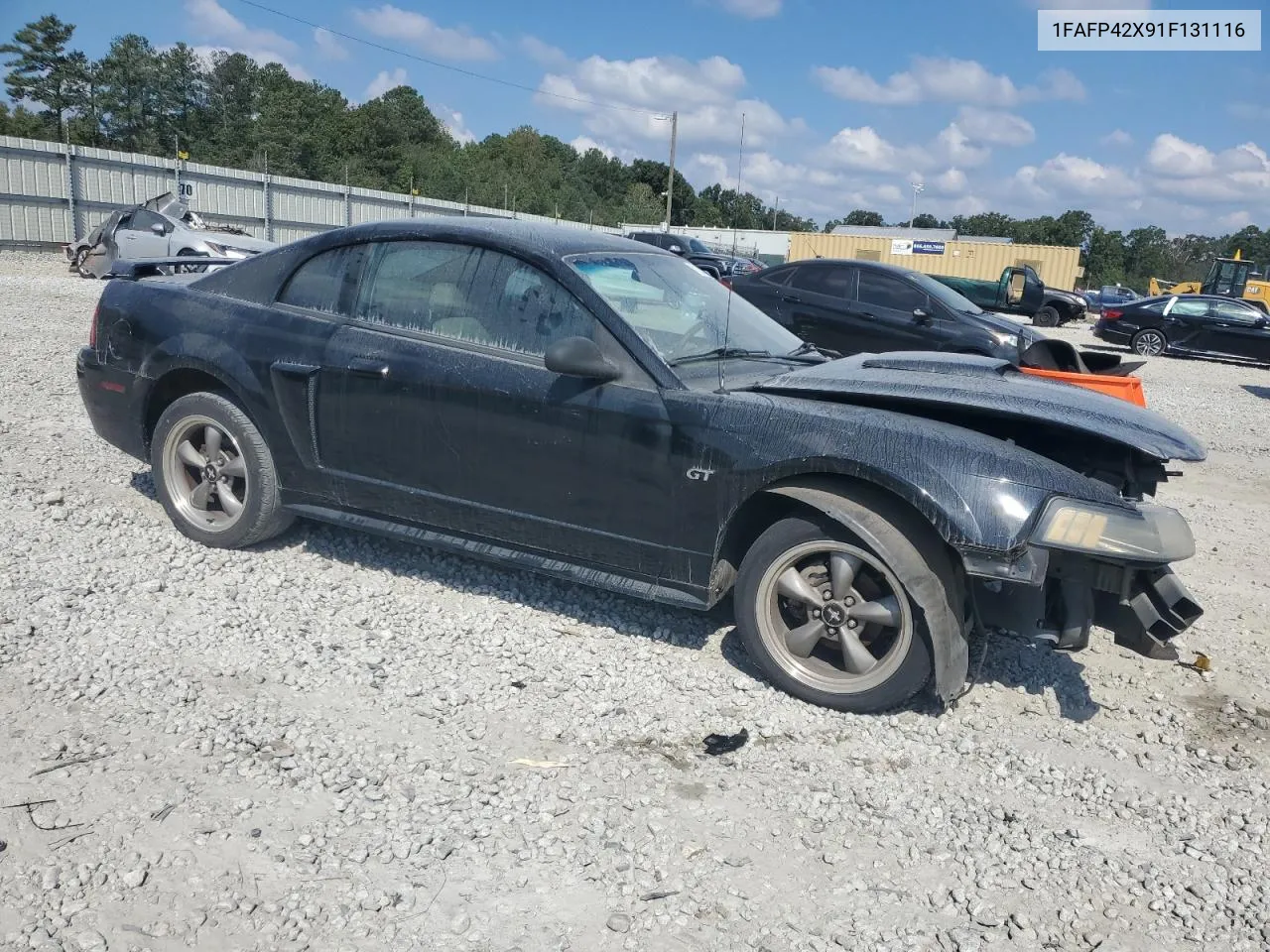 2001 Ford Mustang Gt VIN: 1FAFP42X91F131116 Lot: 71216004