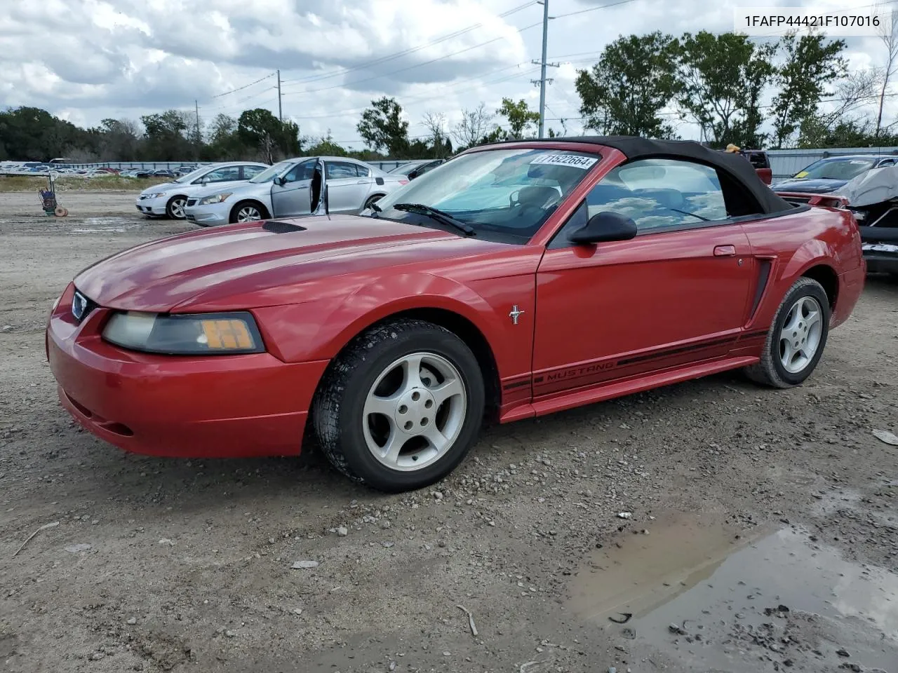 2001 Ford Mustang VIN: 1FAFP44421F107016 Lot: 71522664