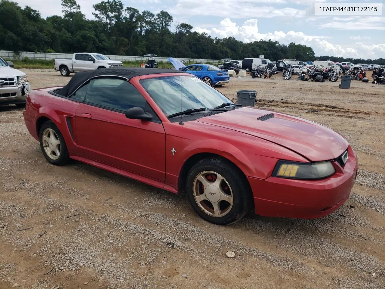 2001 Ford Mustang VIN: 1FAFP44481F172145 Lot: 71564324