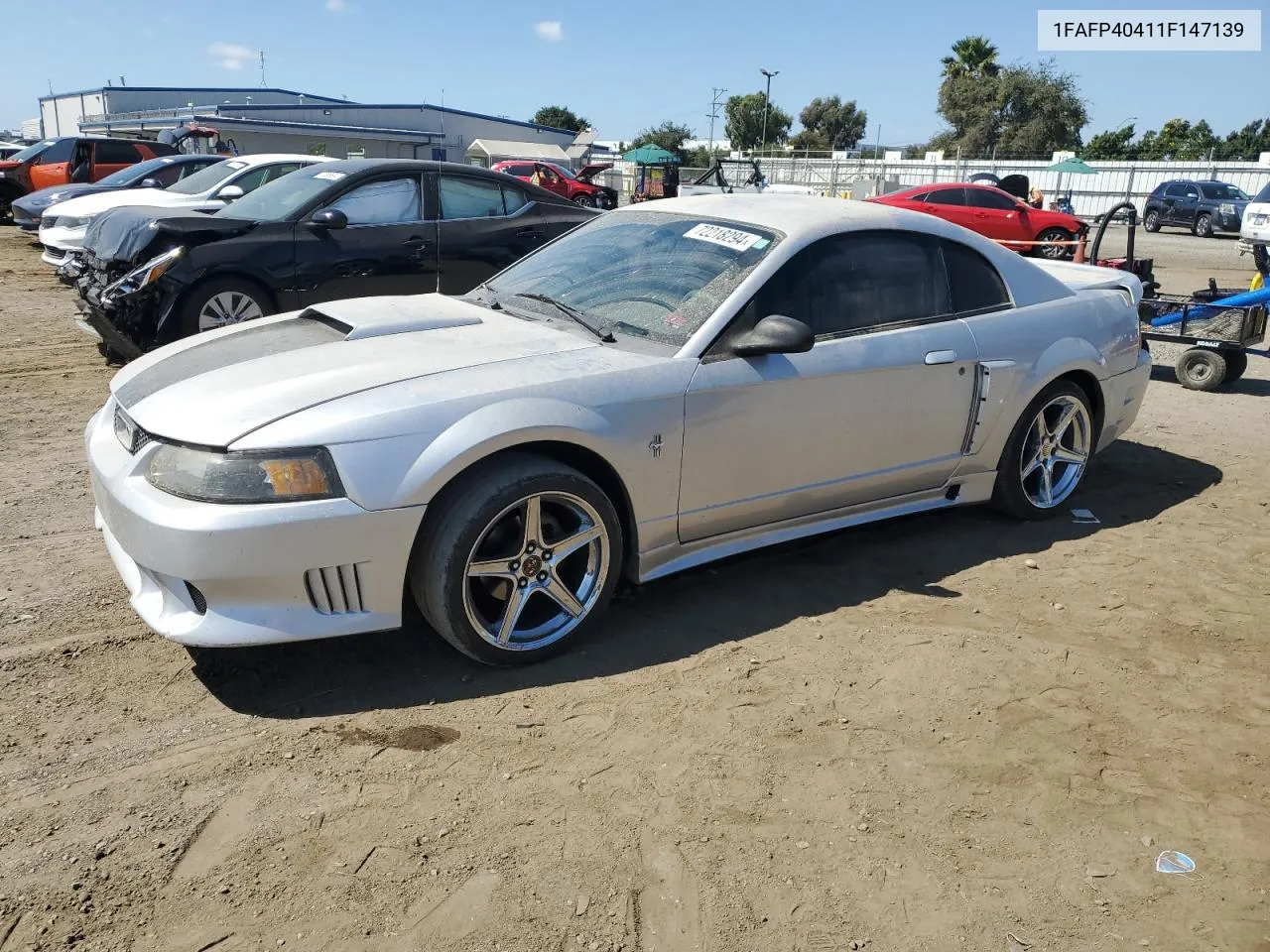 2001 Ford Mustang VIN: 1FAFP40411F147139 Lot: 72218294