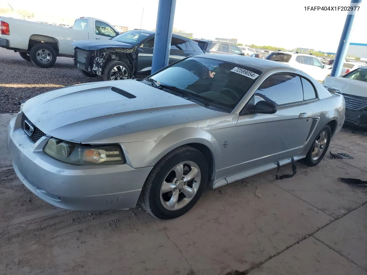 2001 Ford Mustang VIN: 1FAFP404X1F202977 Lot: 72599054