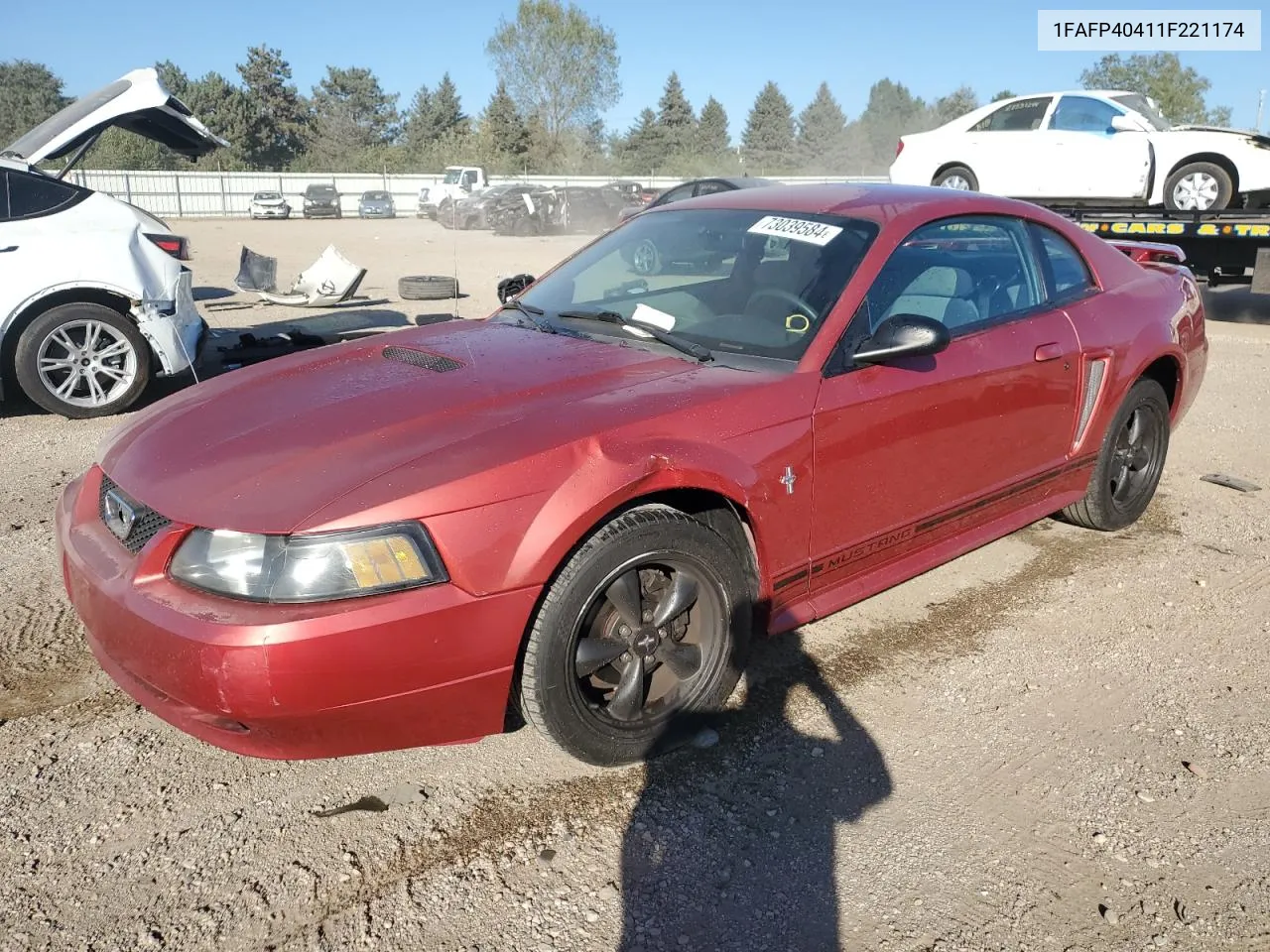 2001 Ford Mustang VIN: 1FAFP40411F221174 Lot: 73039584