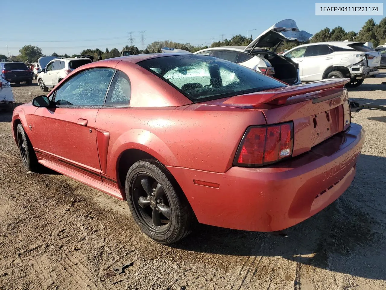 2001 Ford Mustang VIN: 1FAFP40411F221174 Lot: 73039584