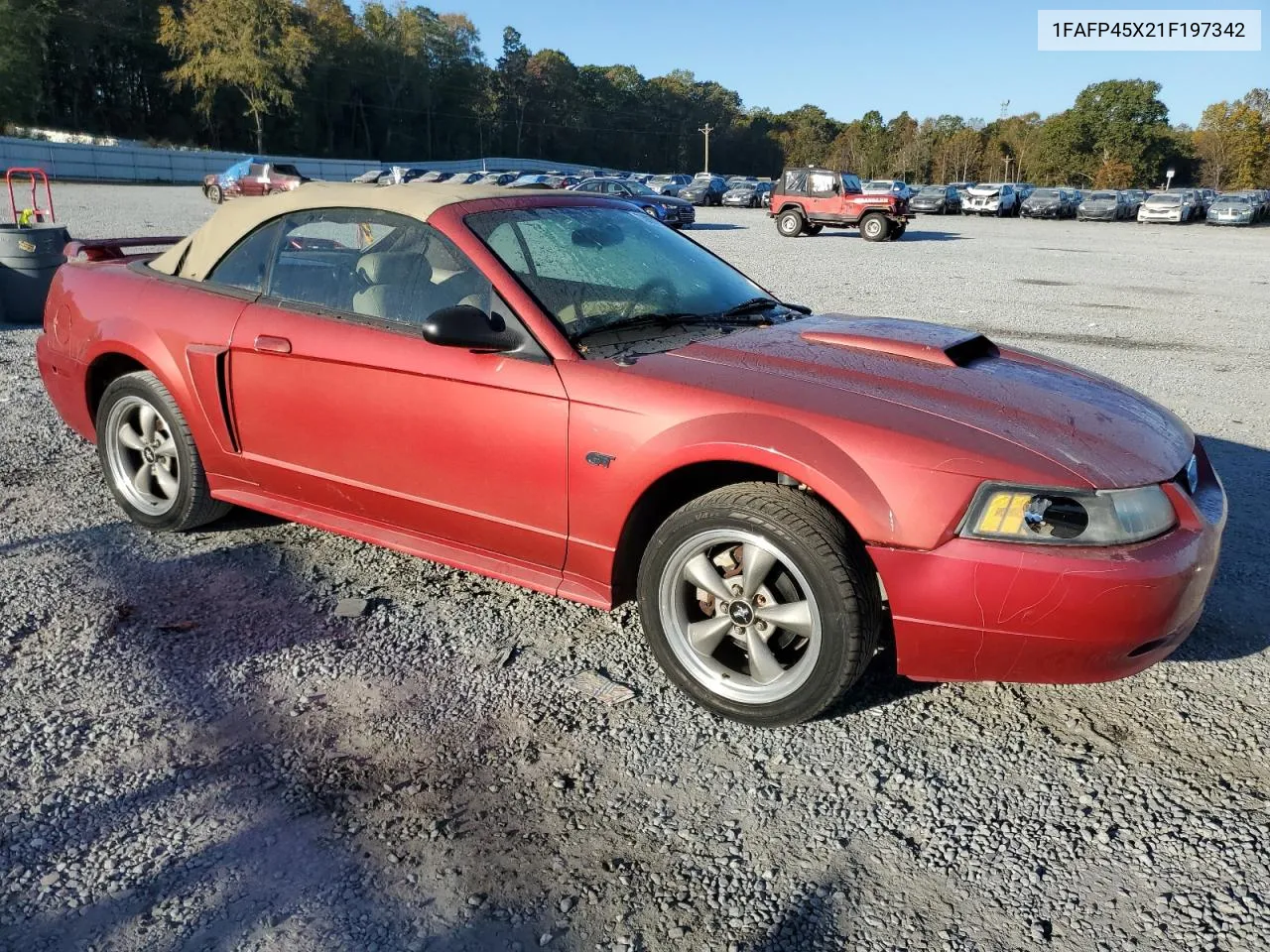 2001 Ford Mustang Gt VIN: 1FAFP45X21F197342 Lot: 73927174