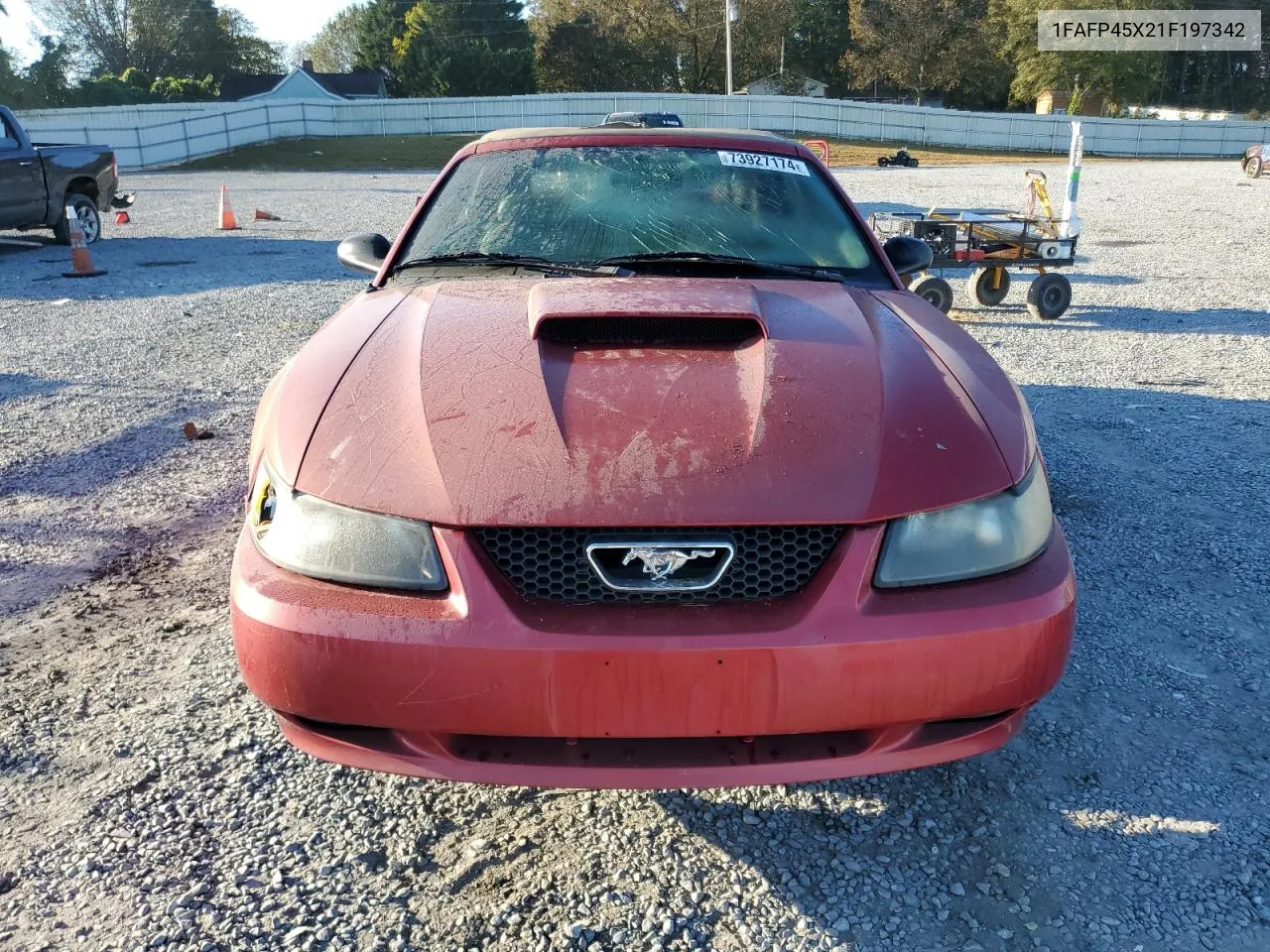 2001 Ford Mustang Gt VIN: 1FAFP45X21F197342 Lot: 73927174