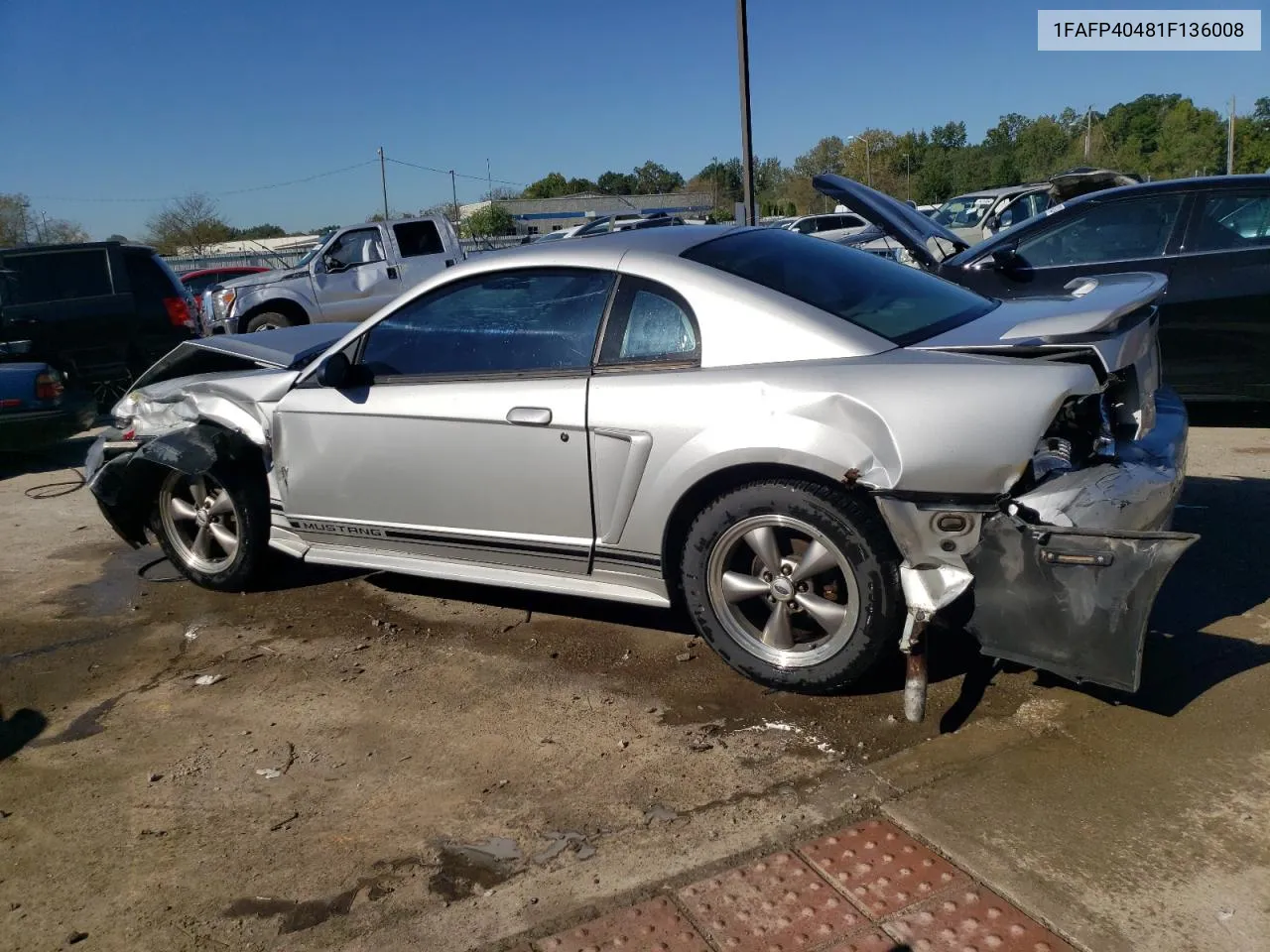 2001 Ford Mustang VIN: 1FAFP40481F136008 Lot: 74434104