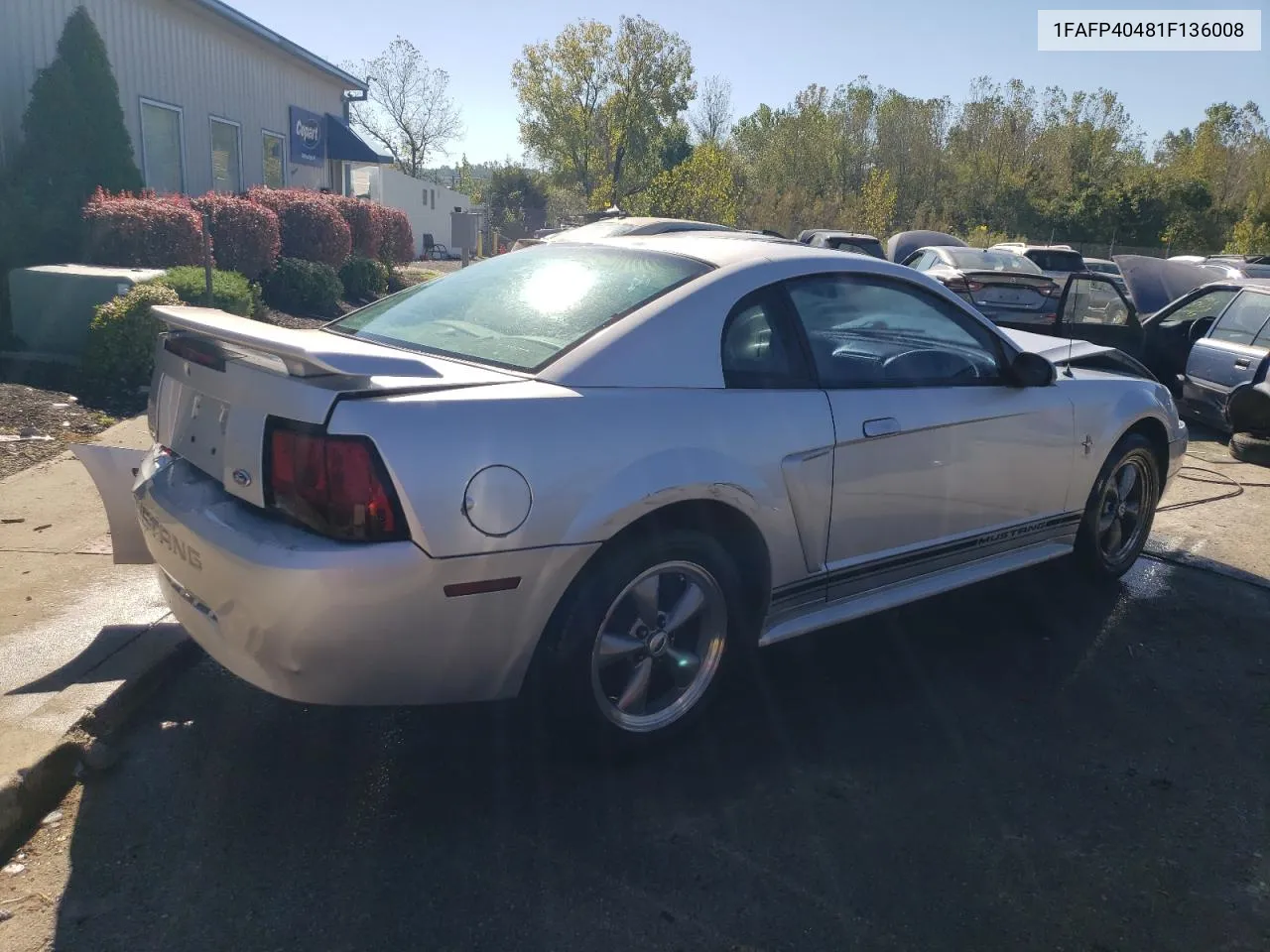 2001 Ford Mustang VIN: 1FAFP40481F136008 Lot: 74434104