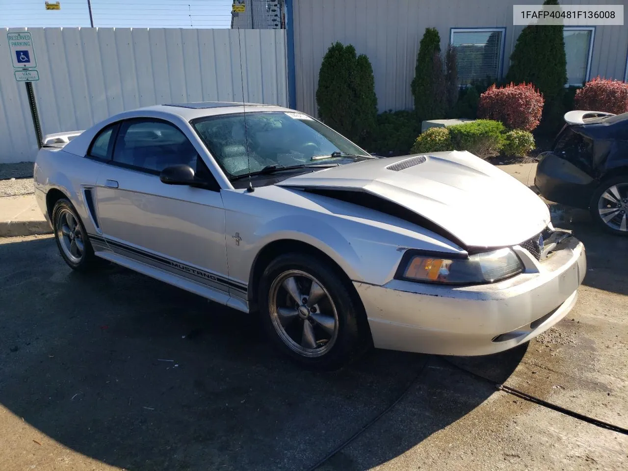 2001 Ford Mustang VIN: 1FAFP40481F136008 Lot: 74434104