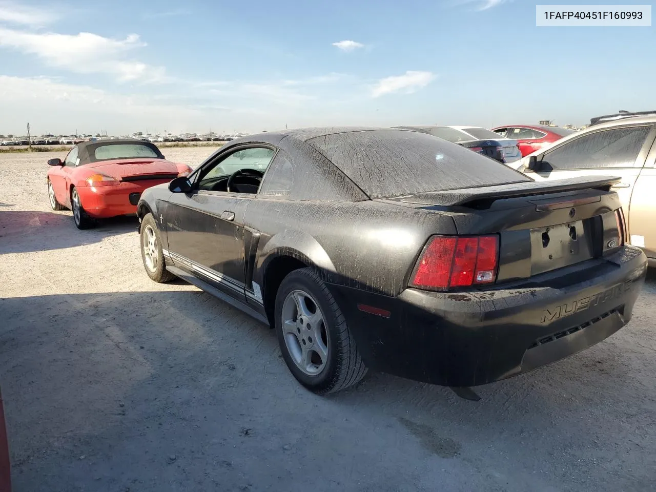 2001 Ford Mustang VIN: 1FAFP40451F160993 Lot: 74683004