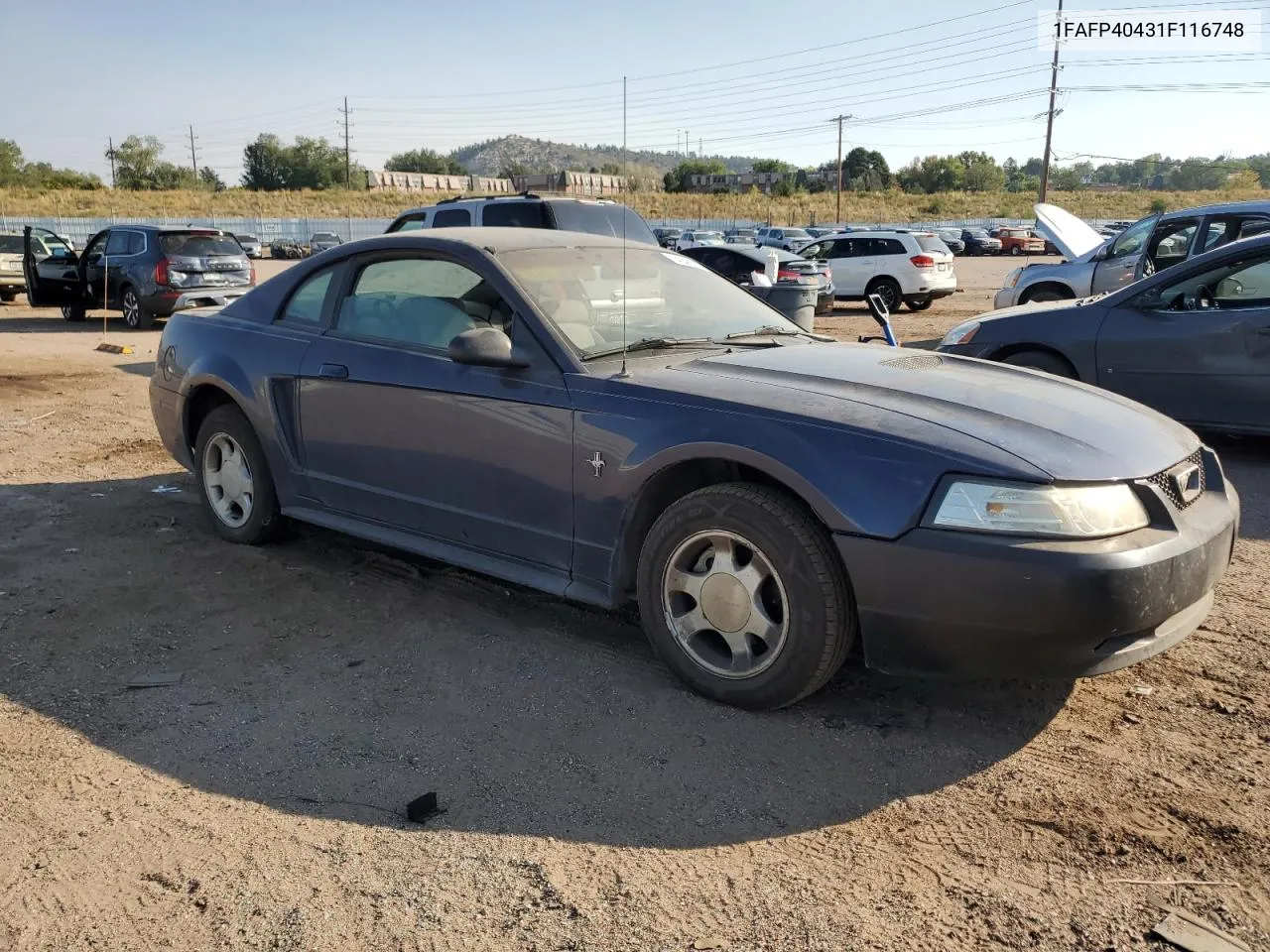 2001 Ford Mustang VIN: 1FAFP40431F116748 Lot: 74848894