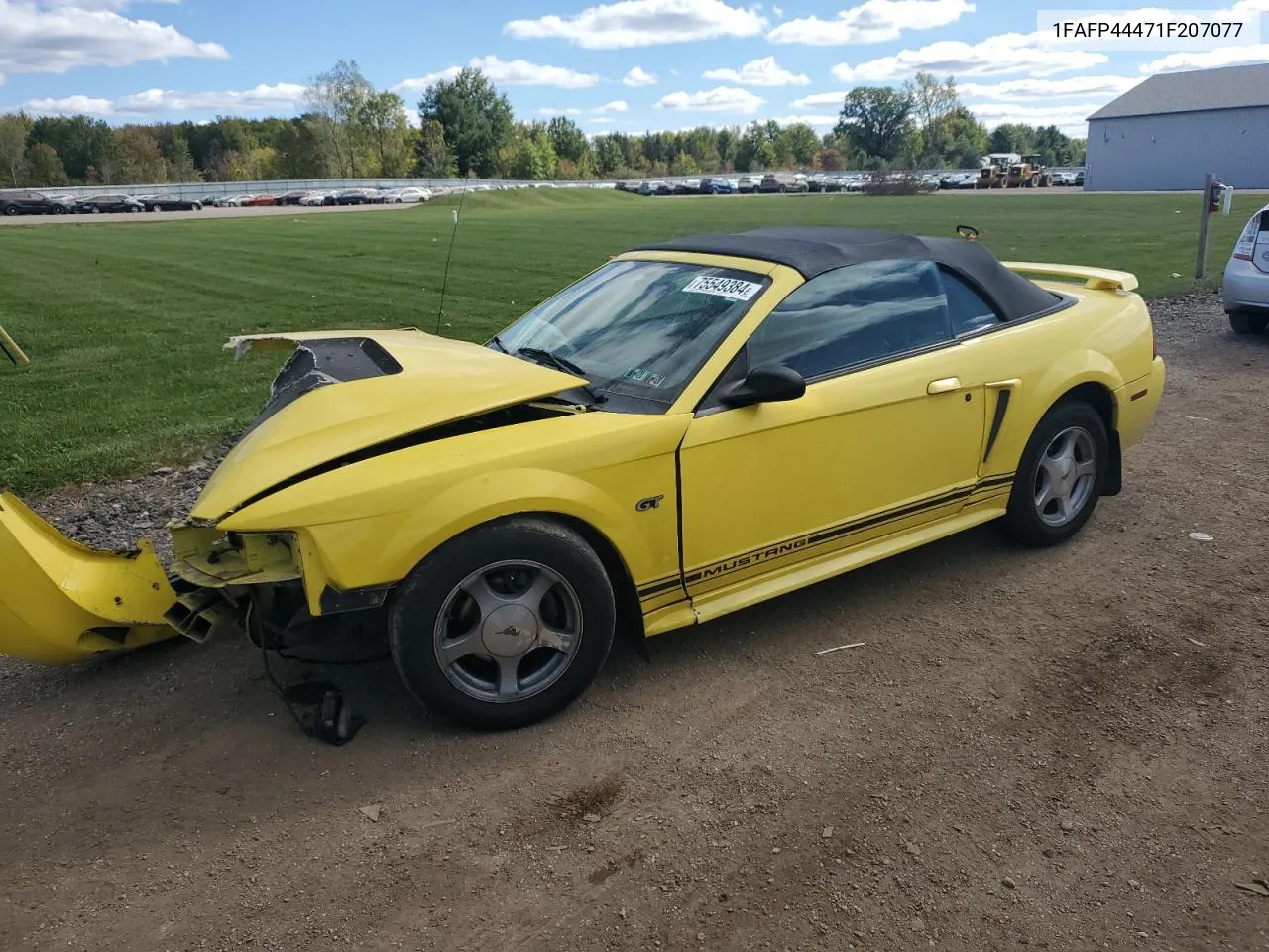 2001 Ford Mustang VIN: 1FAFP44471F207077 Lot: 75549384