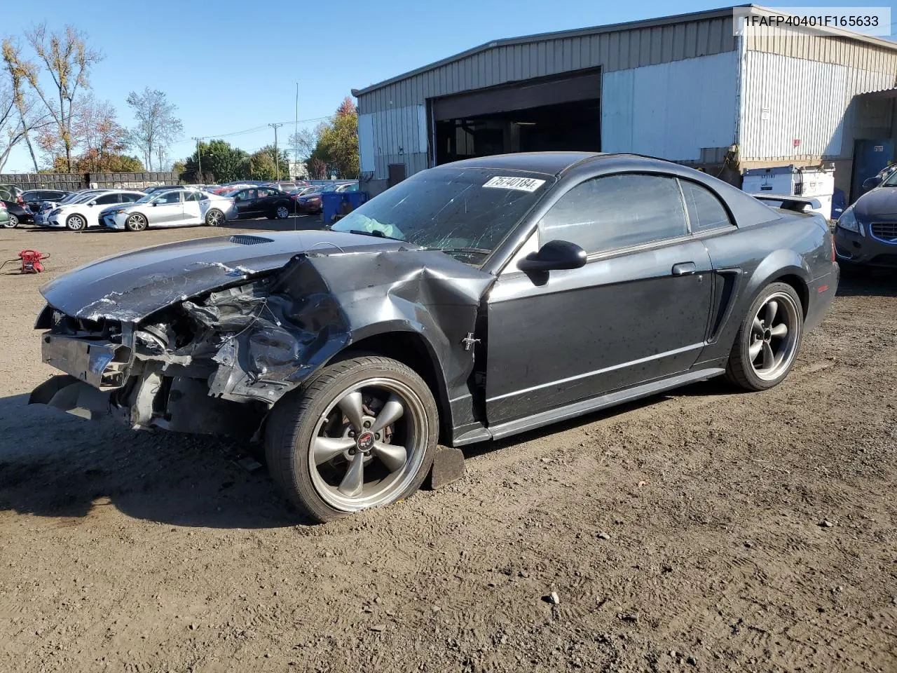 2001 Ford Mustang VIN: 1FAFP40401F165633 Lot: 75740184