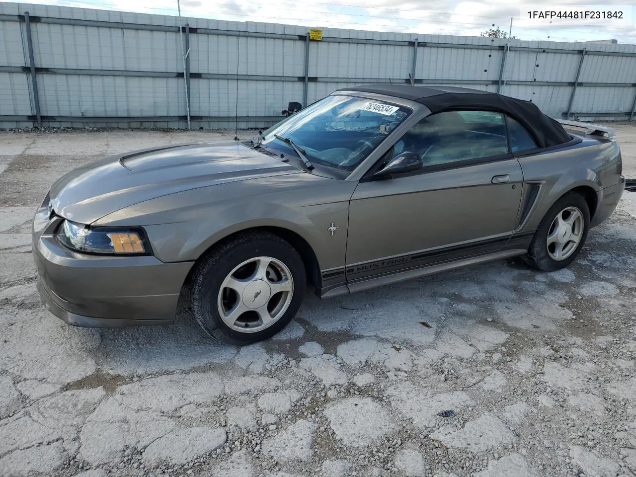 2001 Ford Mustang VIN: 1FAFP44481F231842 Lot: 76246534