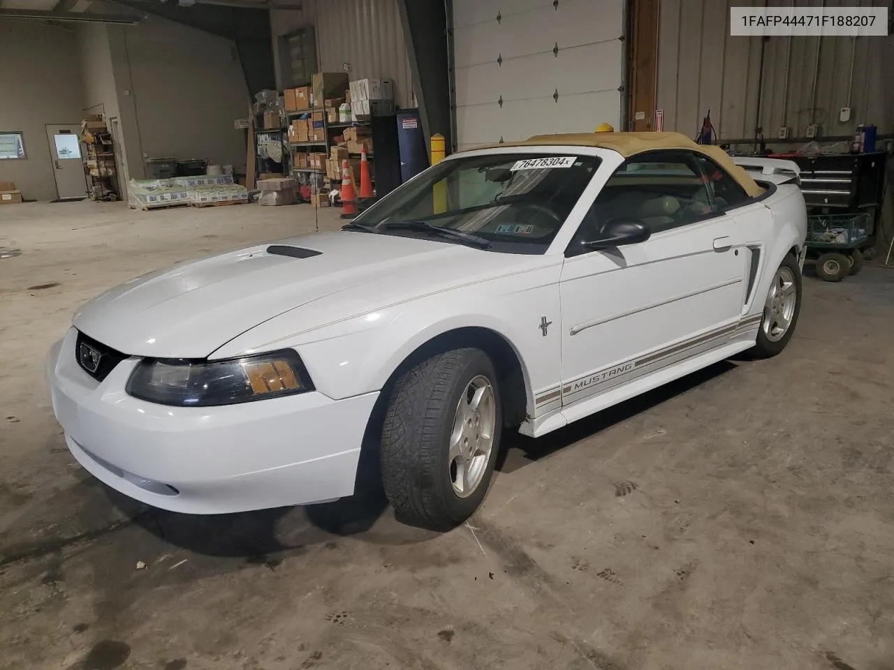 2001 Ford Mustang VIN: 1FAFP44471F188207 Lot: 76478304