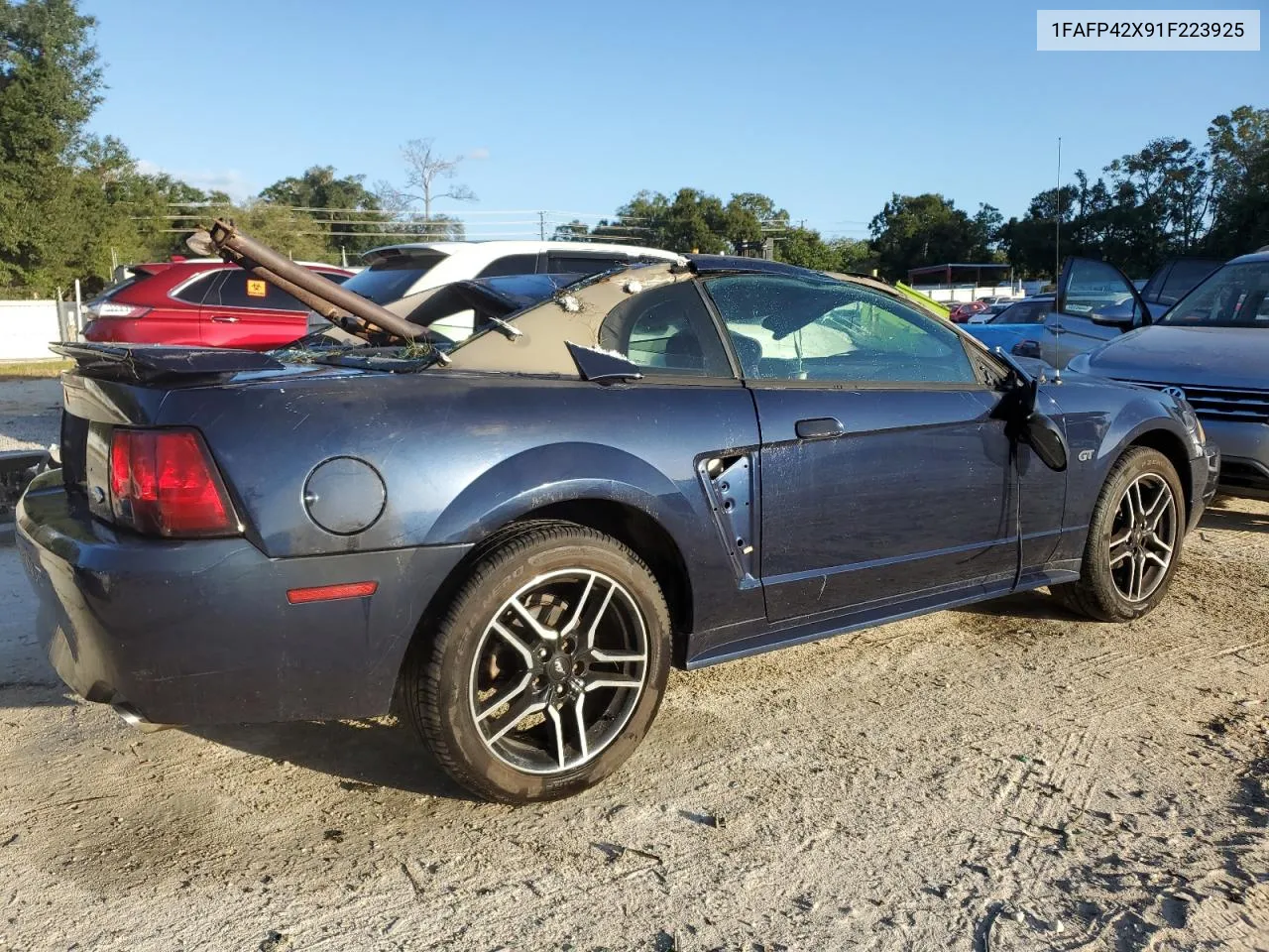 2001 Ford Mustang Gt VIN: 1FAFP42X91F223925 Lot: 76581714