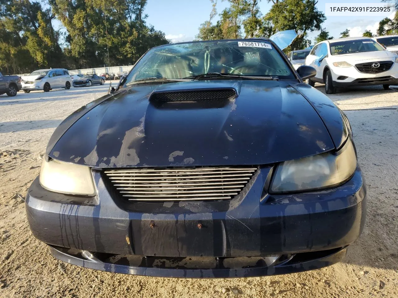 2001 Ford Mustang Gt VIN: 1FAFP42X91F223925 Lot: 76581714