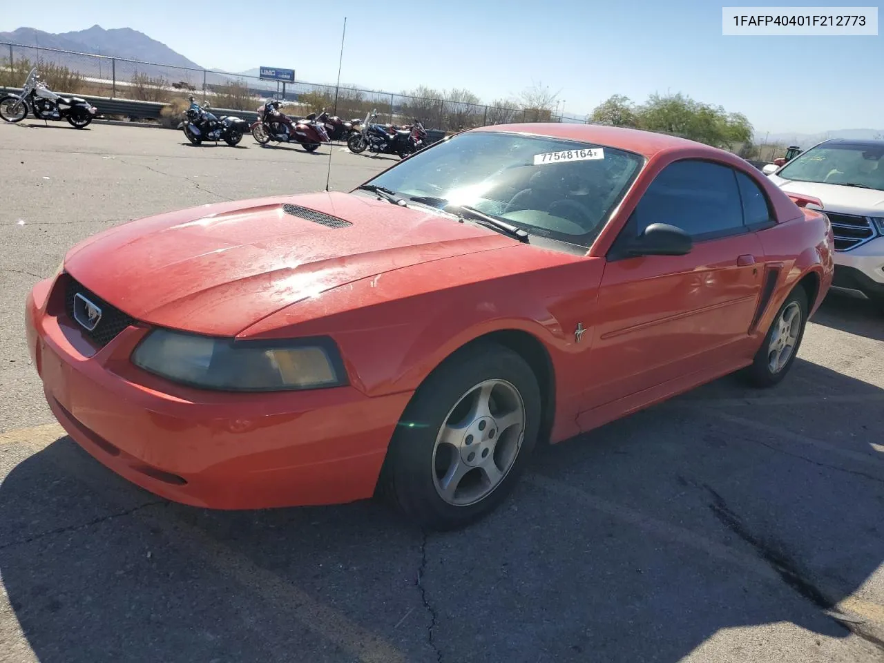 2001 Ford Mustang VIN: 1FAFP40401F212773 Lot: 77548164