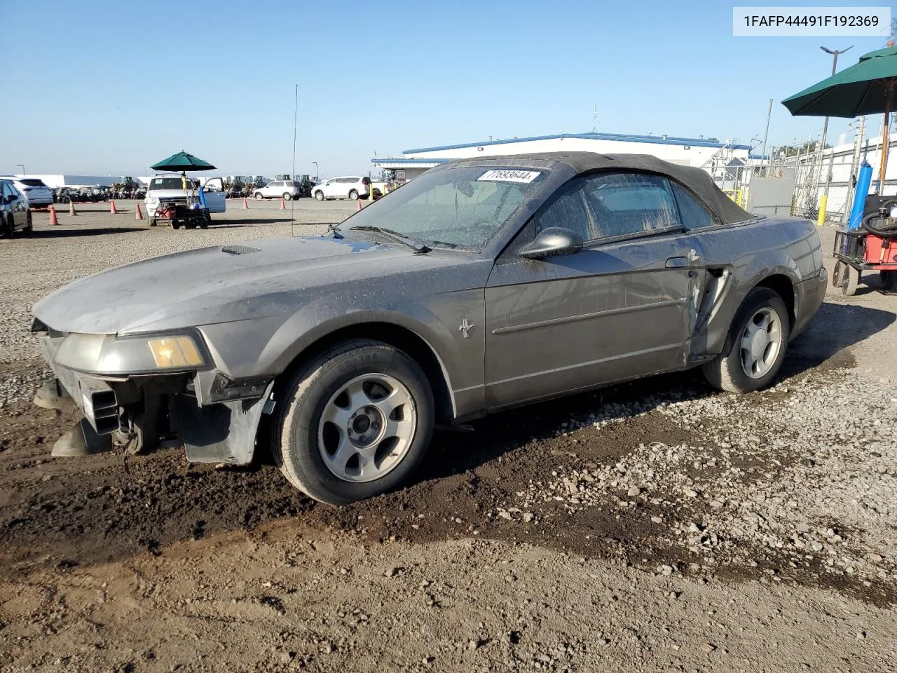 2001 Ford Mustang VIN: 1FAFP44491F192369 Lot: 77693644