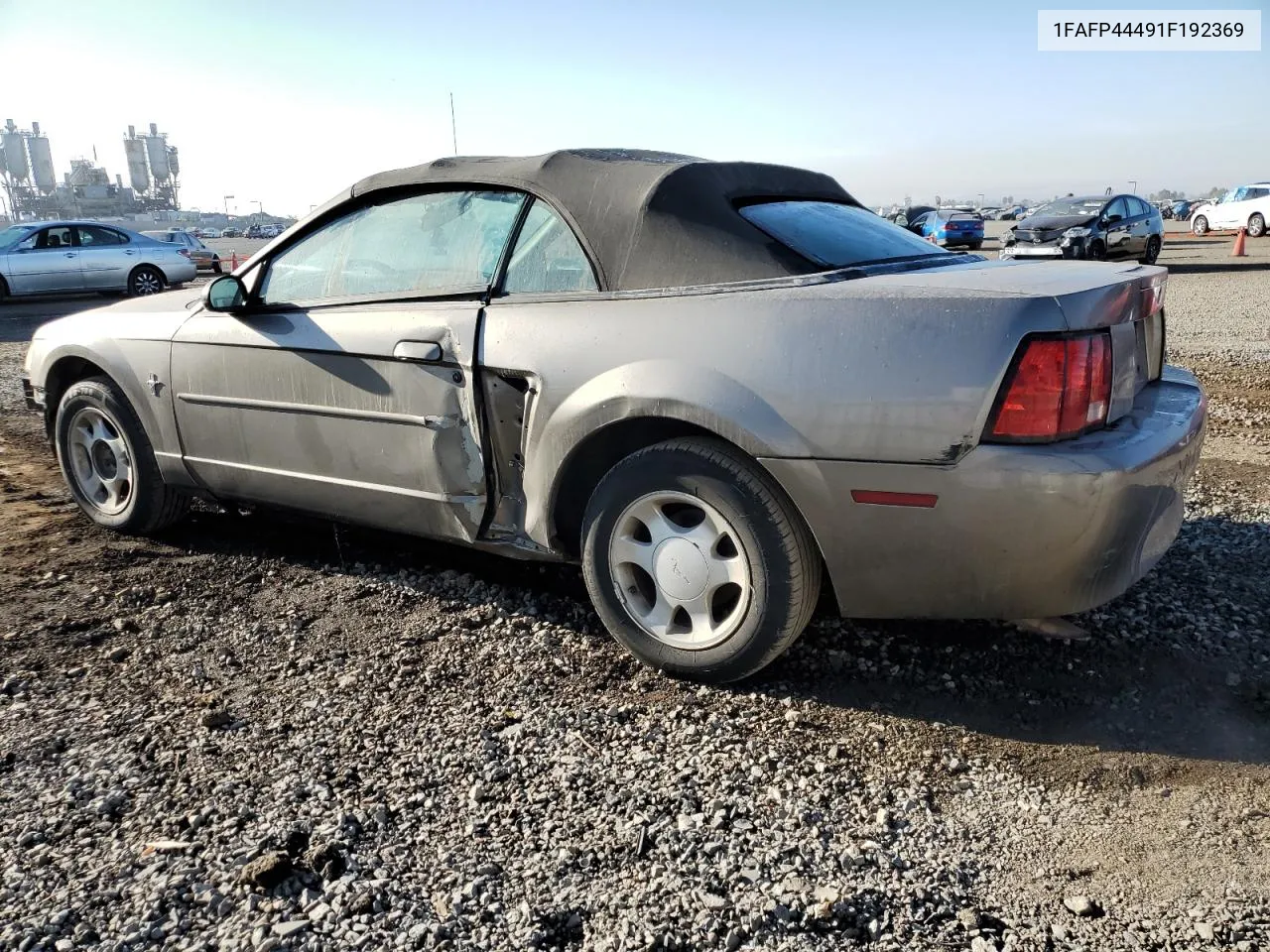 2001 Ford Mustang VIN: 1FAFP44491F192369 Lot: 77693644