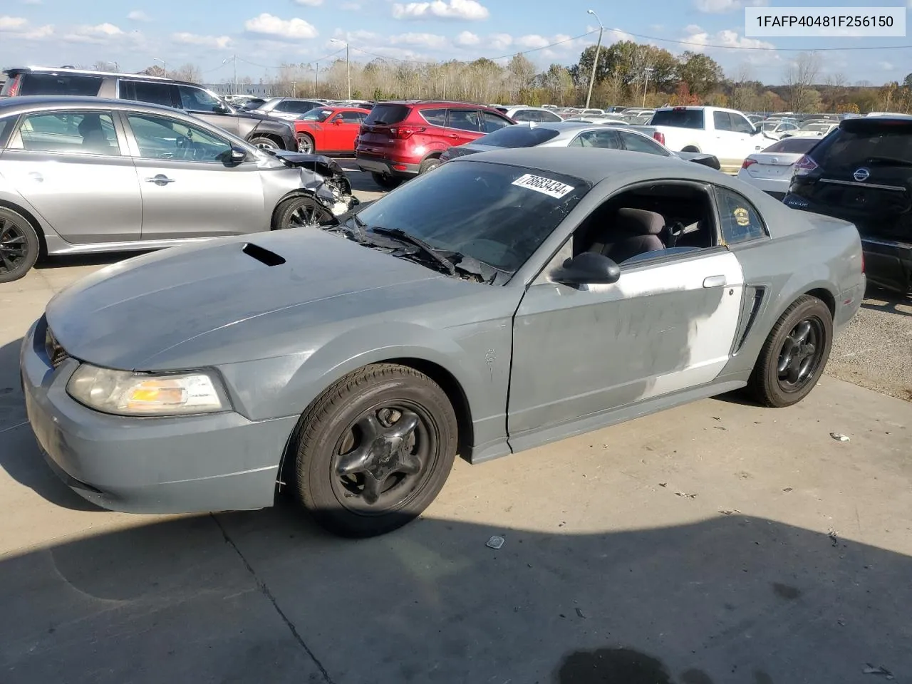 2001 Ford Mustang VIN: 1FAFP40481F256150 Lot: 78683434