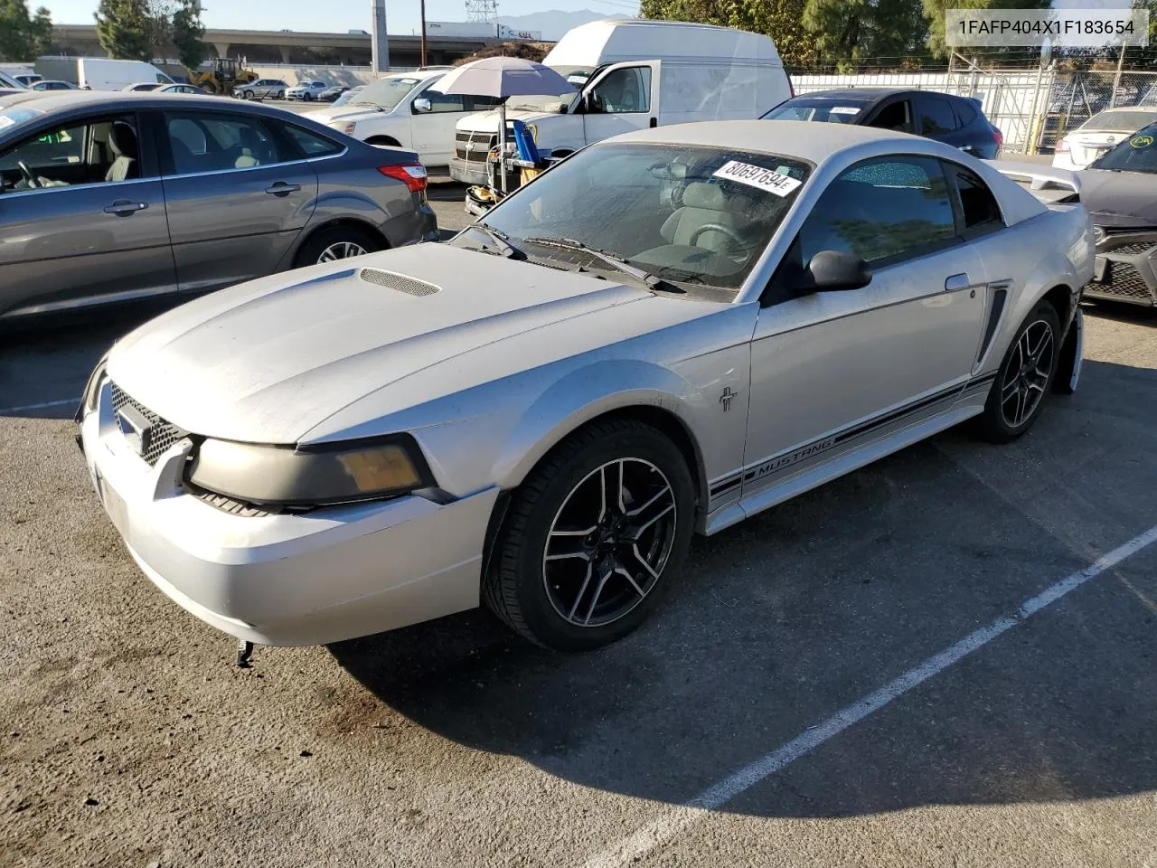 2001 Ford Mustang VIN: 1FAFP404X1F183654 Lot: 80697694