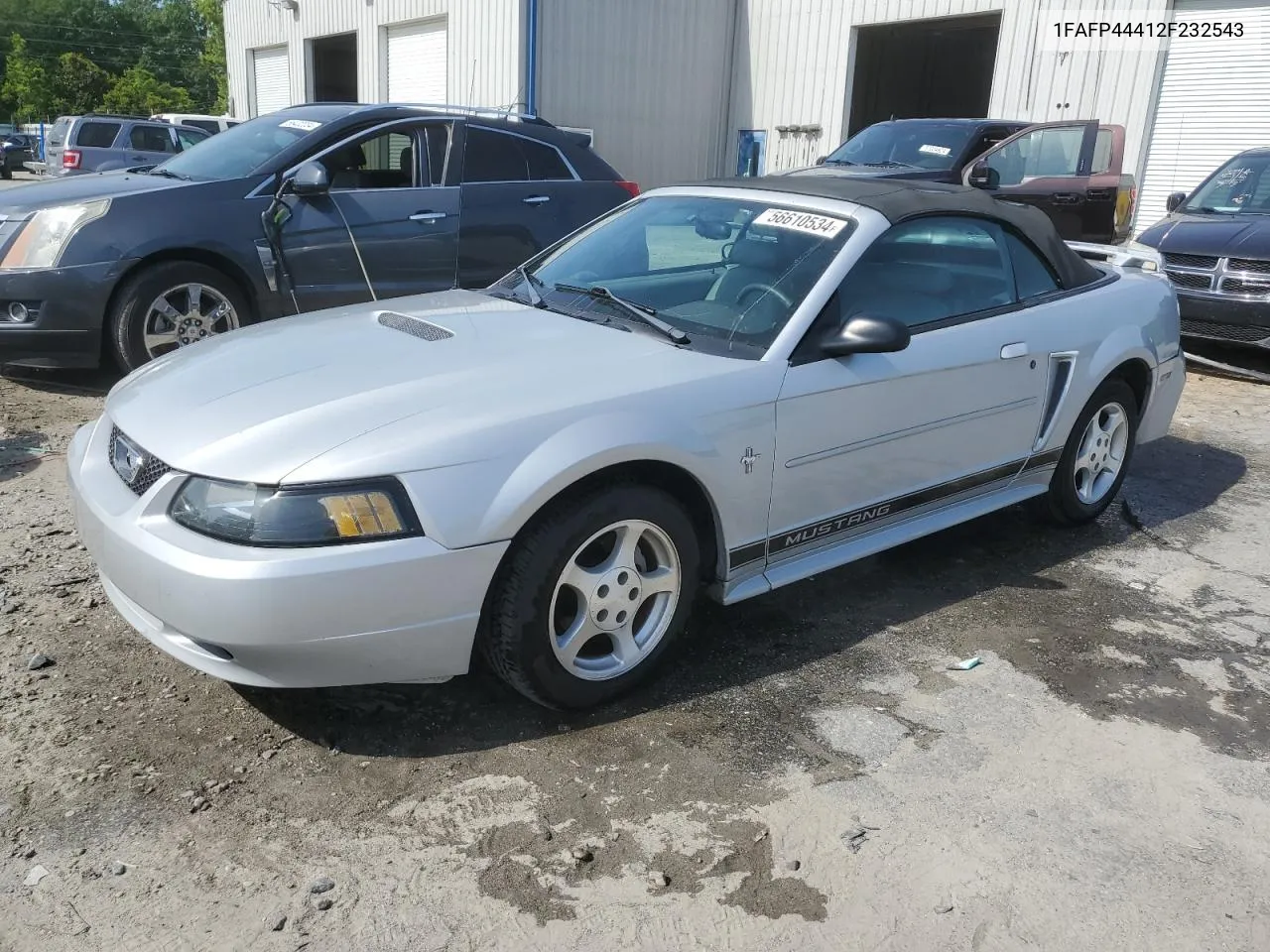 2002 Ford Mustang VIN: 1FAFP44412F232543 Lot: 56610534