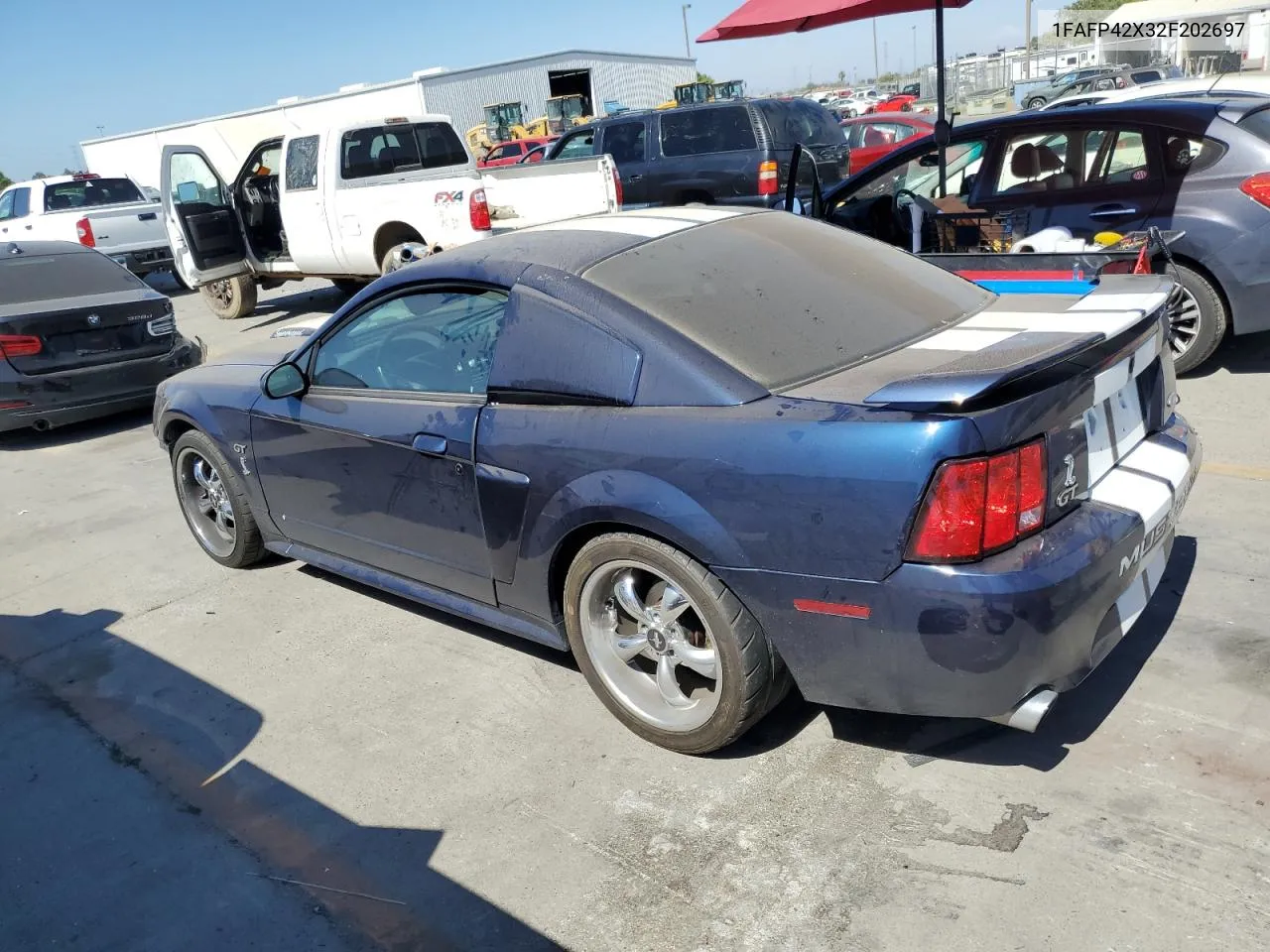 2002 Ford Mustang Gt VIN: 1FAFP42X32F202697 Lot: 57875054