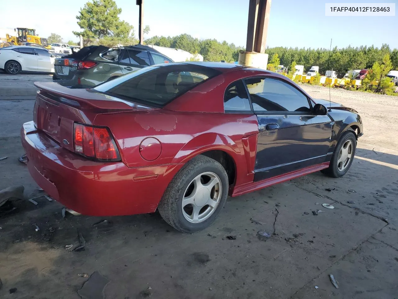 2002 Ford Mustang VIN: 1FAFP40412F128463 Lot: 58447434