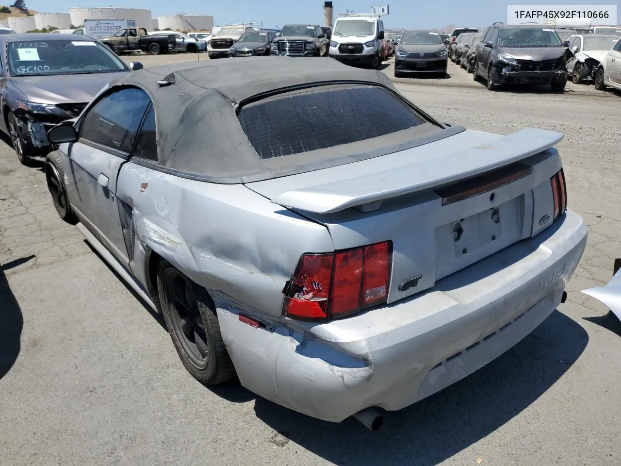 2002 Ford Mustang Gt VIN: 1FAFP45X92F110666 Lot: 62368854