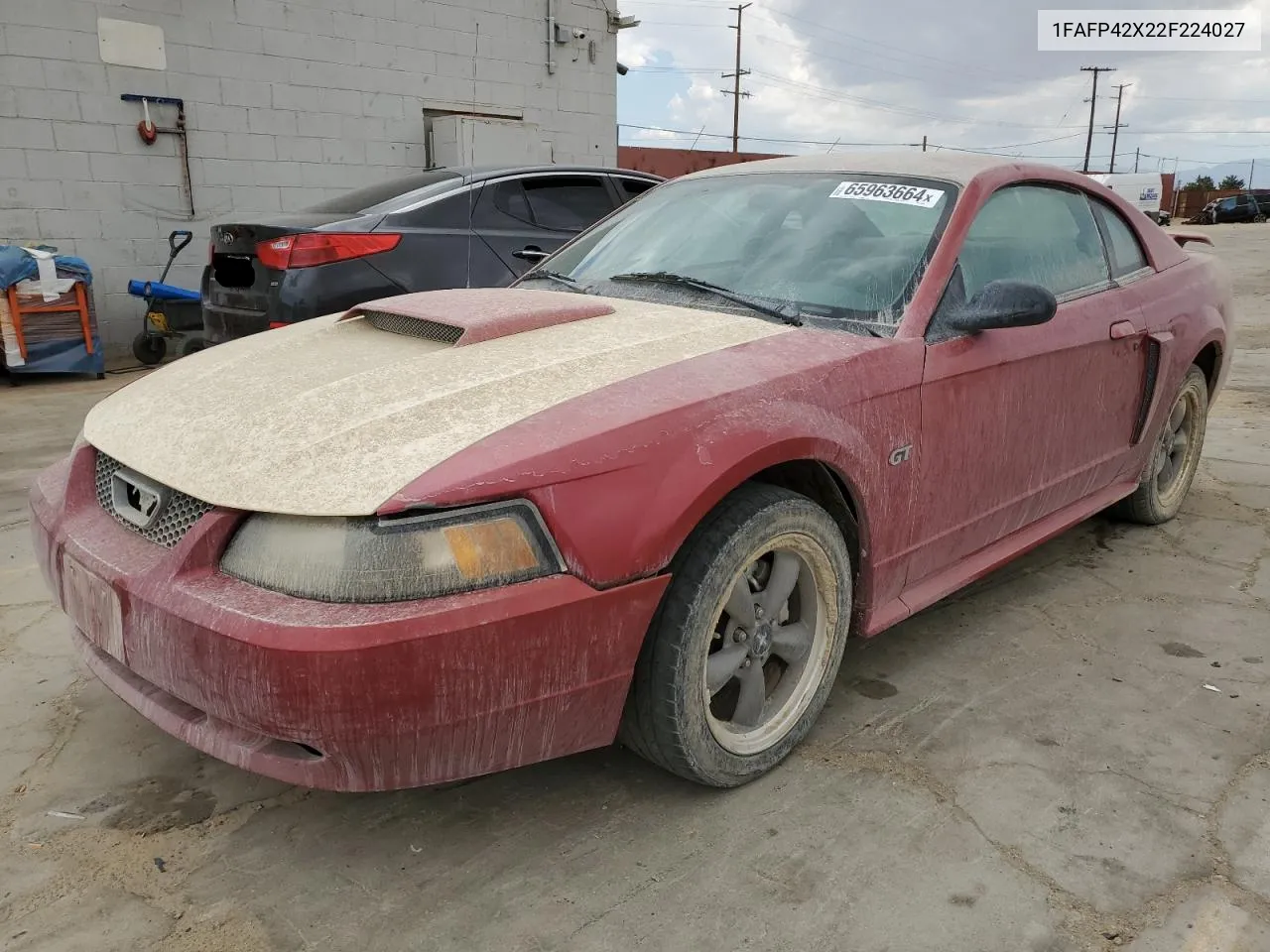 2002 Ford Mustang Gt VIN: 1FAFP42X22F224027 Lot: 65963664