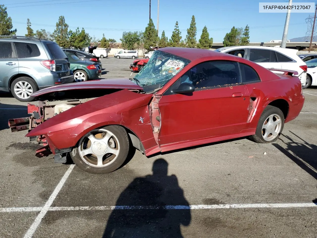 2002 Ford Mustang VIN: 1FAFP40442F127047 Lot: 67797124