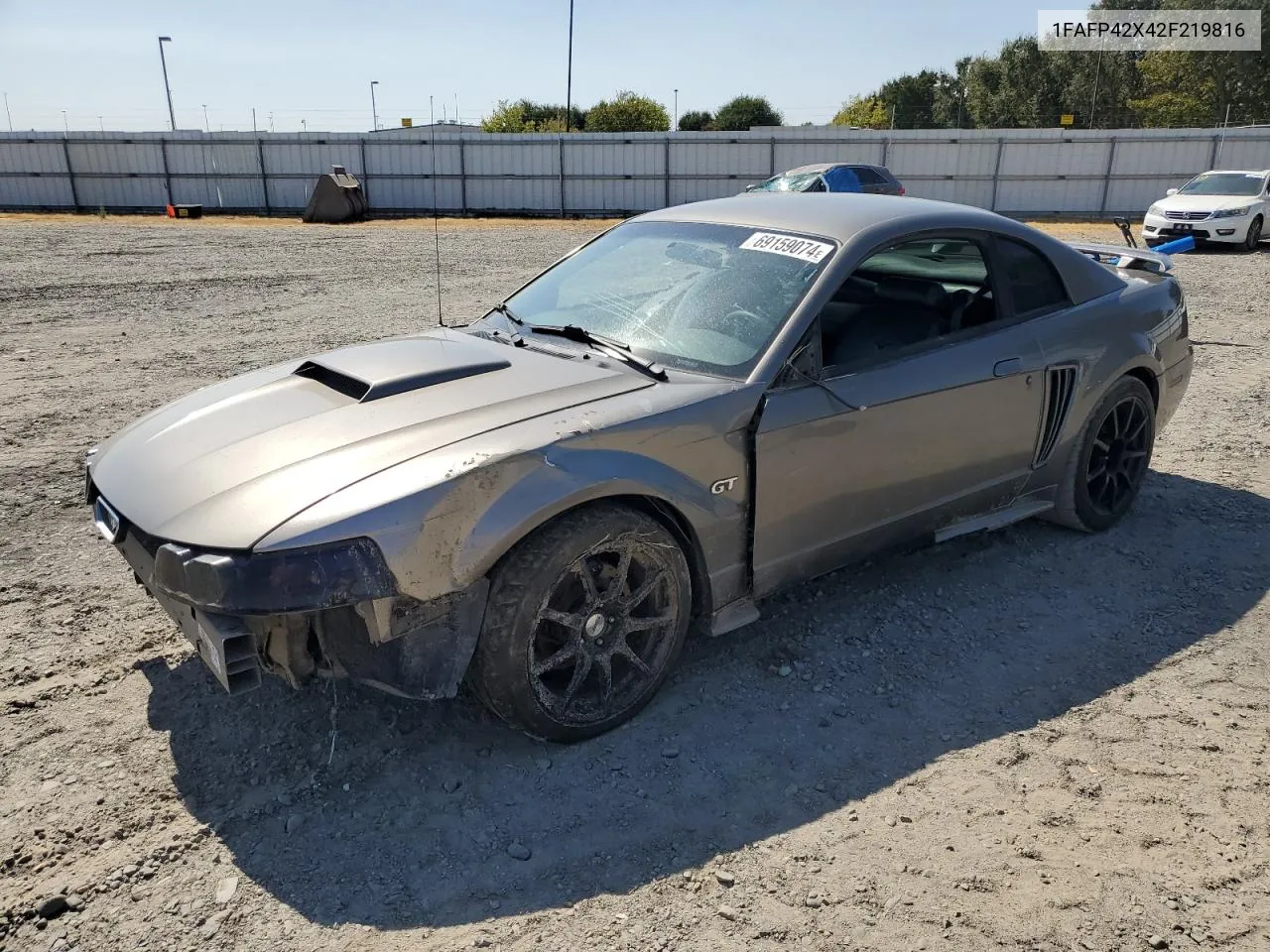 2002 Ford Mustang Gt VIN: 1FAFP42X42F219816 Lot: 69159074