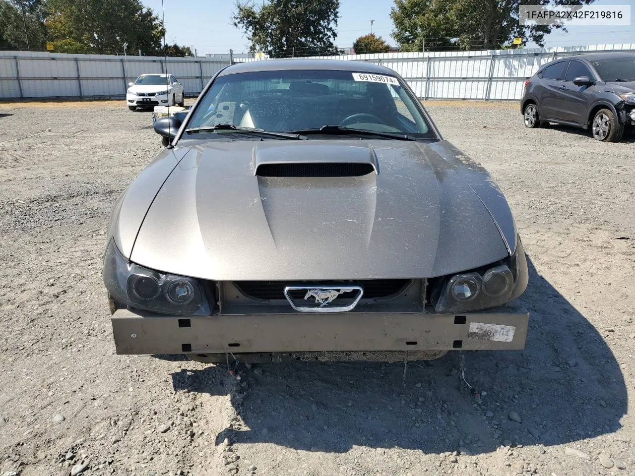 2002 Ford Mustang Gt VIN: 1FAFP42X42F219816 Lot: 69159074