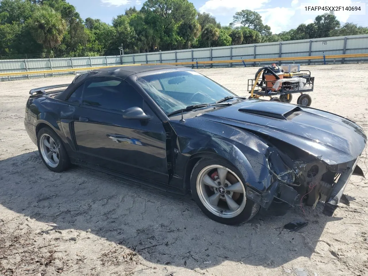 2002 Ford Mustang Gt VIN: 1FAFP45XX2F140694 Lot: 69727544